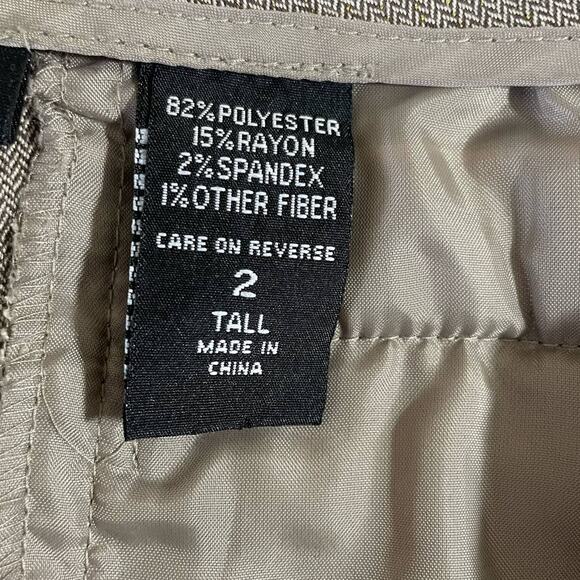 Y2K New York & Co Women Pants 2T Brown Flare Leg Pocket Gold Metallic Thread - Picture 9 of 11